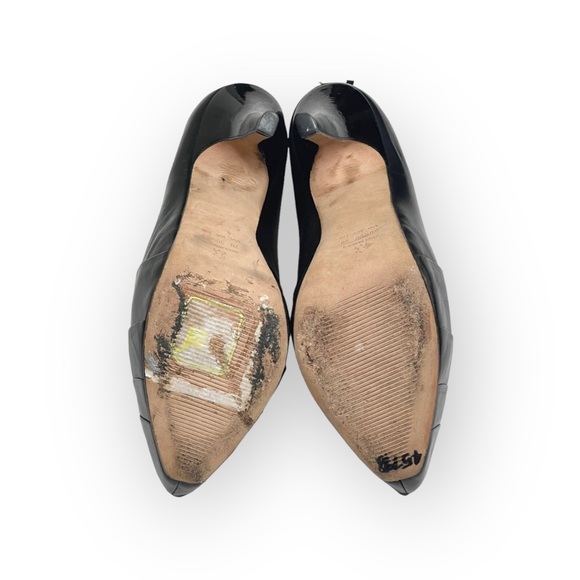 Luxe: Studio NK ꥟ Zip Back Platform Stiletto Heel Ankle Booties ꥟ Black Leather - Picture 13 of 16